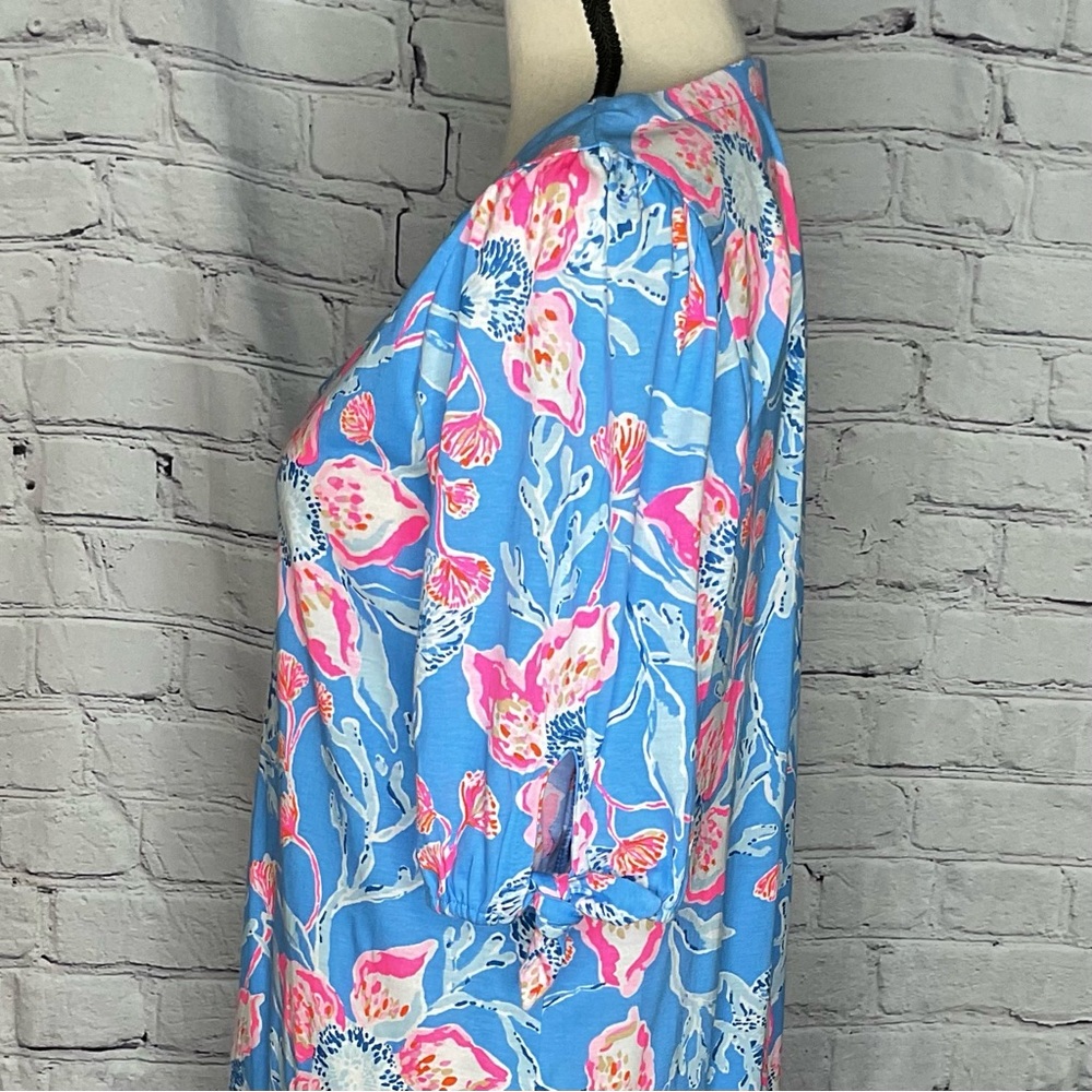 Lilly Pulitzer Easley Short Sleeve Dress Multi Bahamian Rhapsody Large NWT - Picture 7 of 16